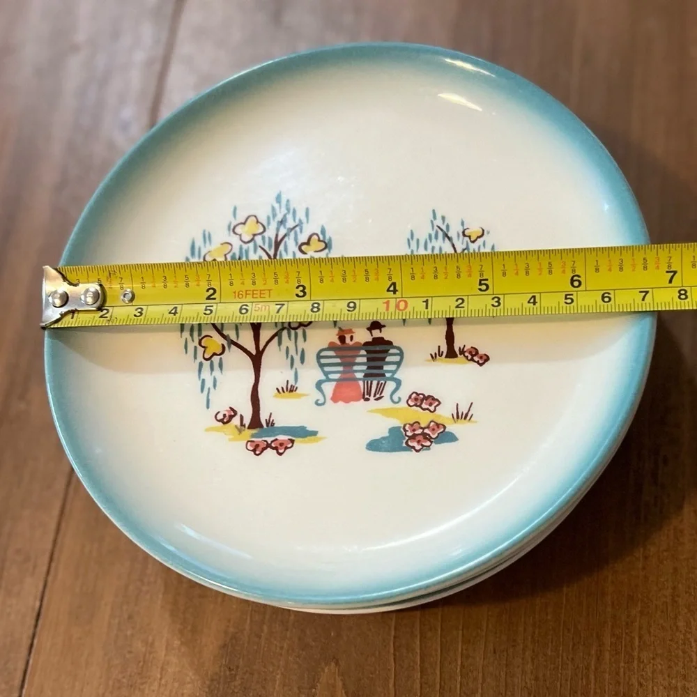 5 Vintage Brock of California Forever Yours Side/Salad MCM Plates 6 3/4”